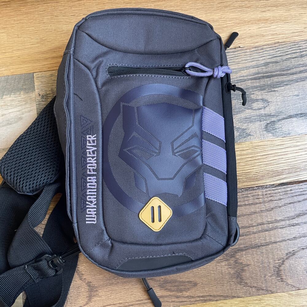 Bioworld Black Panther Wakanda Forever Sling Bag Marvel Crossbody Backpack